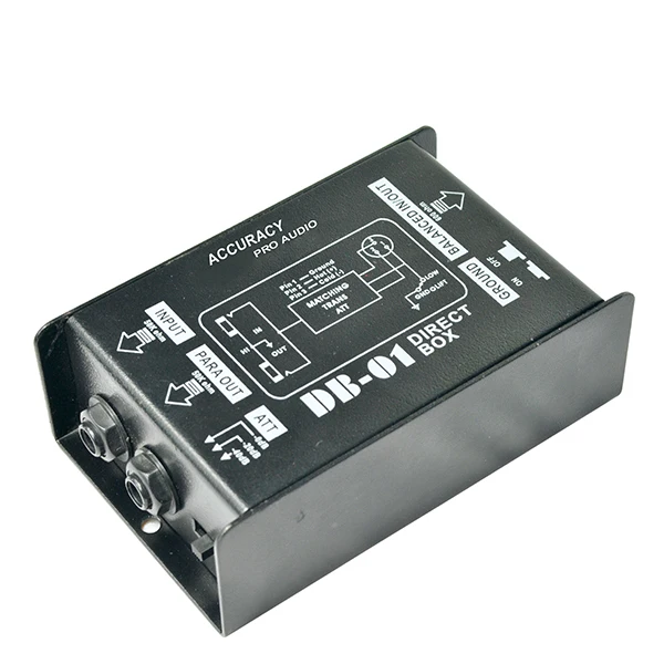 RQSONIC Stands DB-01 DI Box Professional Passive Direct Box Audio