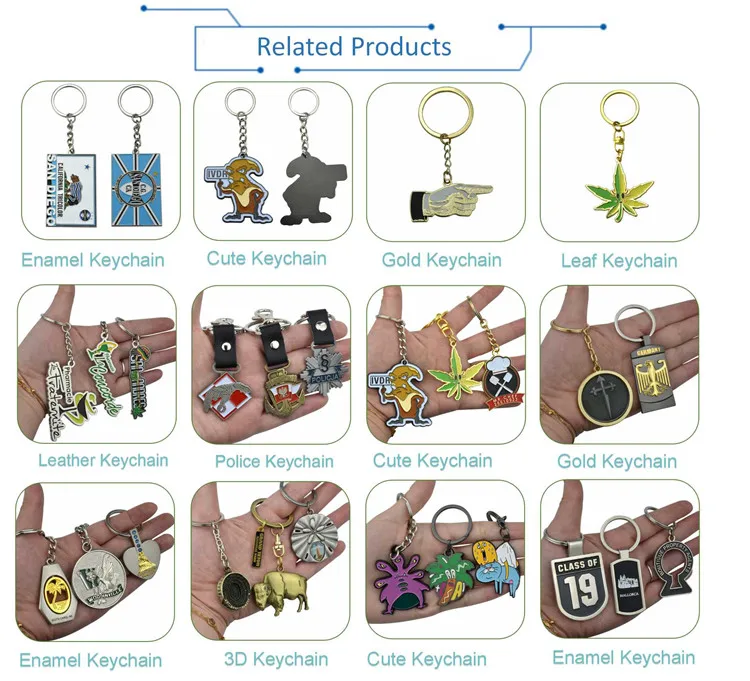Logo Name Soft Enamel Souvenir Key Chain Logo Custom Metal Plush