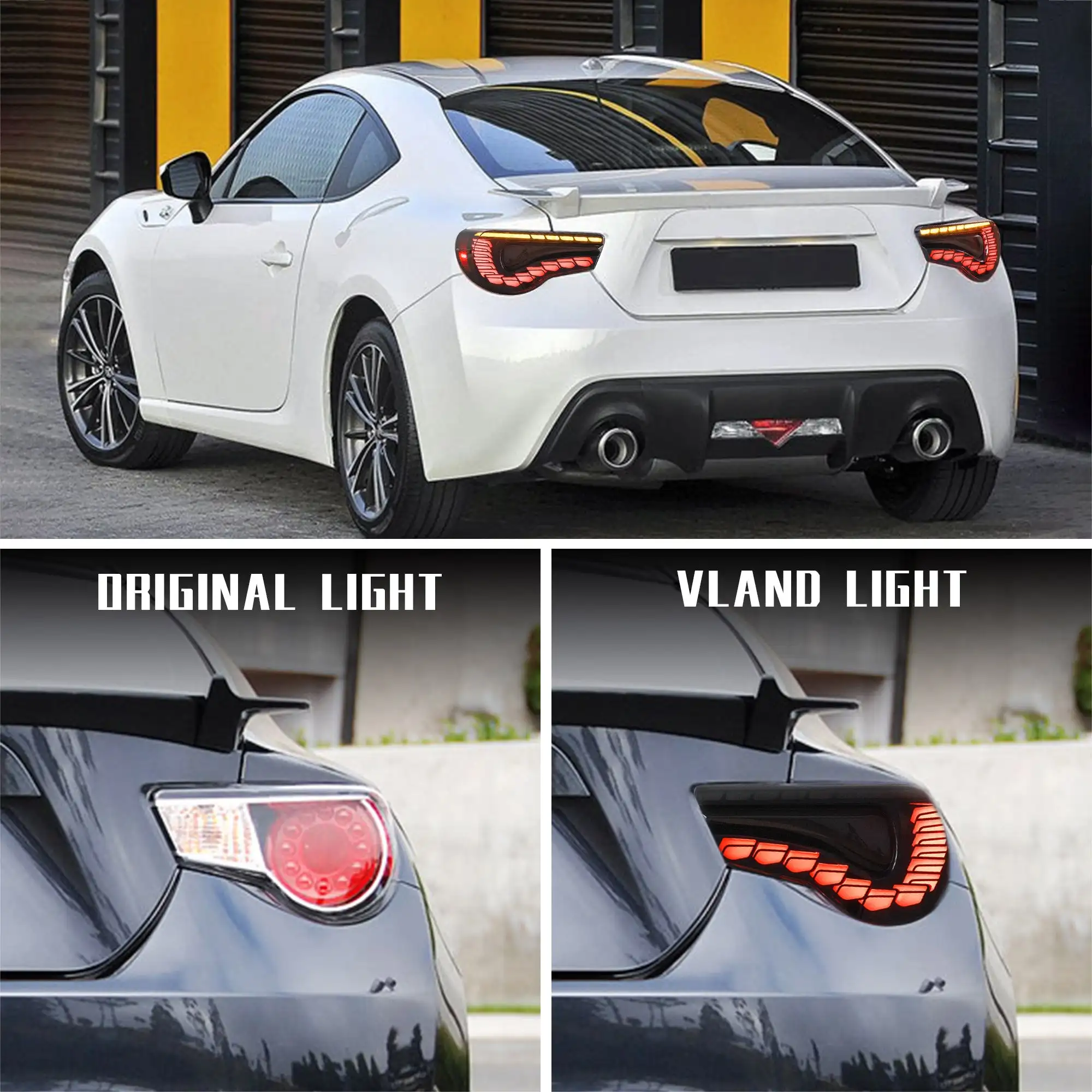 VLAND - Luces Traseras LED Para Camaro Coupe 2014 2015 LT LS SS ZL1 Con Luz Trasera De Señal De