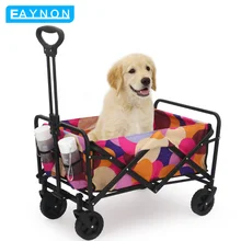 Eaynon 220LBS Load Bearing Outdoor Flower Color Camping Heavy Duty Collapsible Folding Wagon