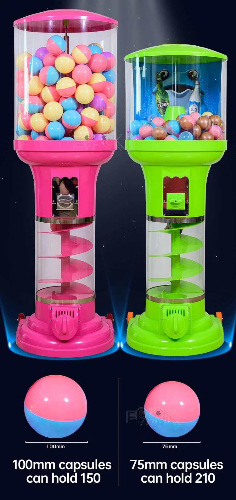 Kids Coin Operated Gashapon Vending Machines Customizable Video Toy ...