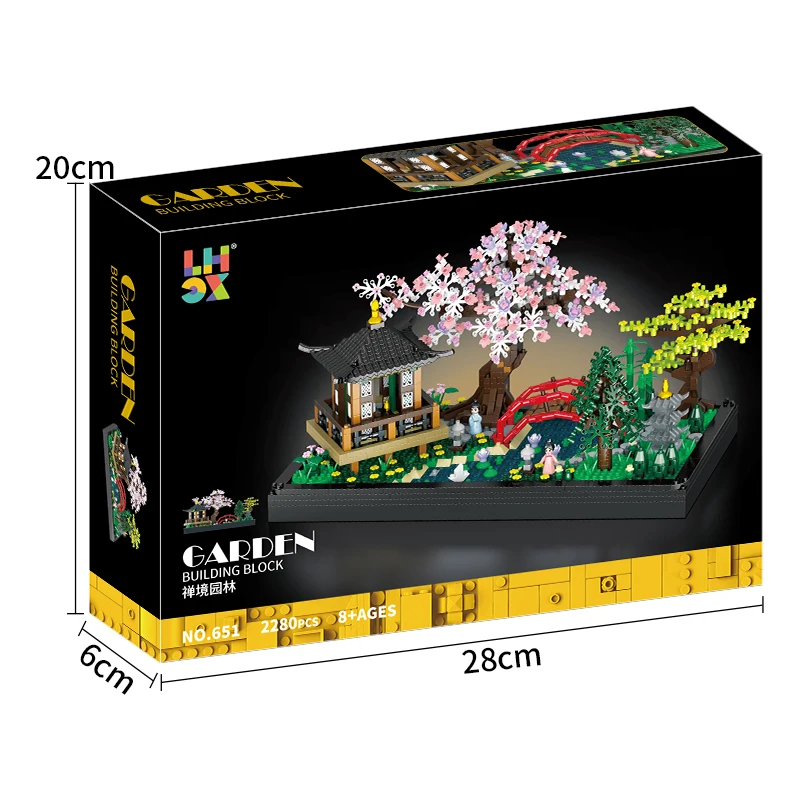 LHCX 651 Zen Garden Model Ornament Assembling Toy Building