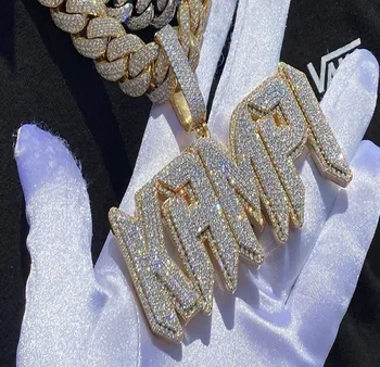 Hiphop Jewelry moissanite custom pendant Charms DHL Women Cute CARTOON Men Bag Gift Silver Zircon Sterling pendants