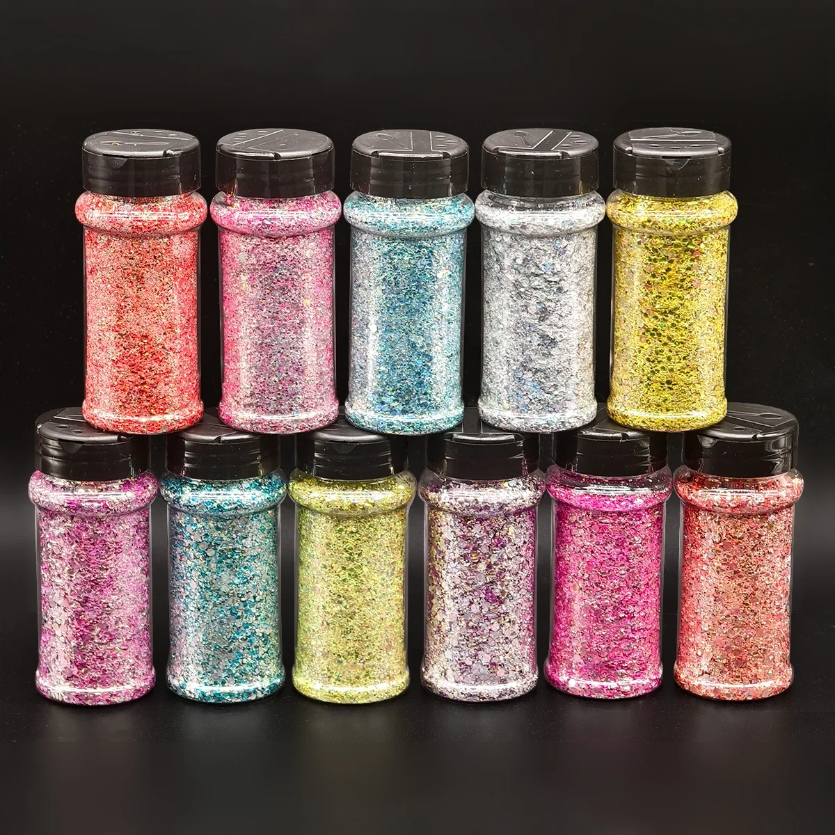 Top Selling 2oz Shaker Shift Bubble Glitter Color Changing Chunky Mix Glitter