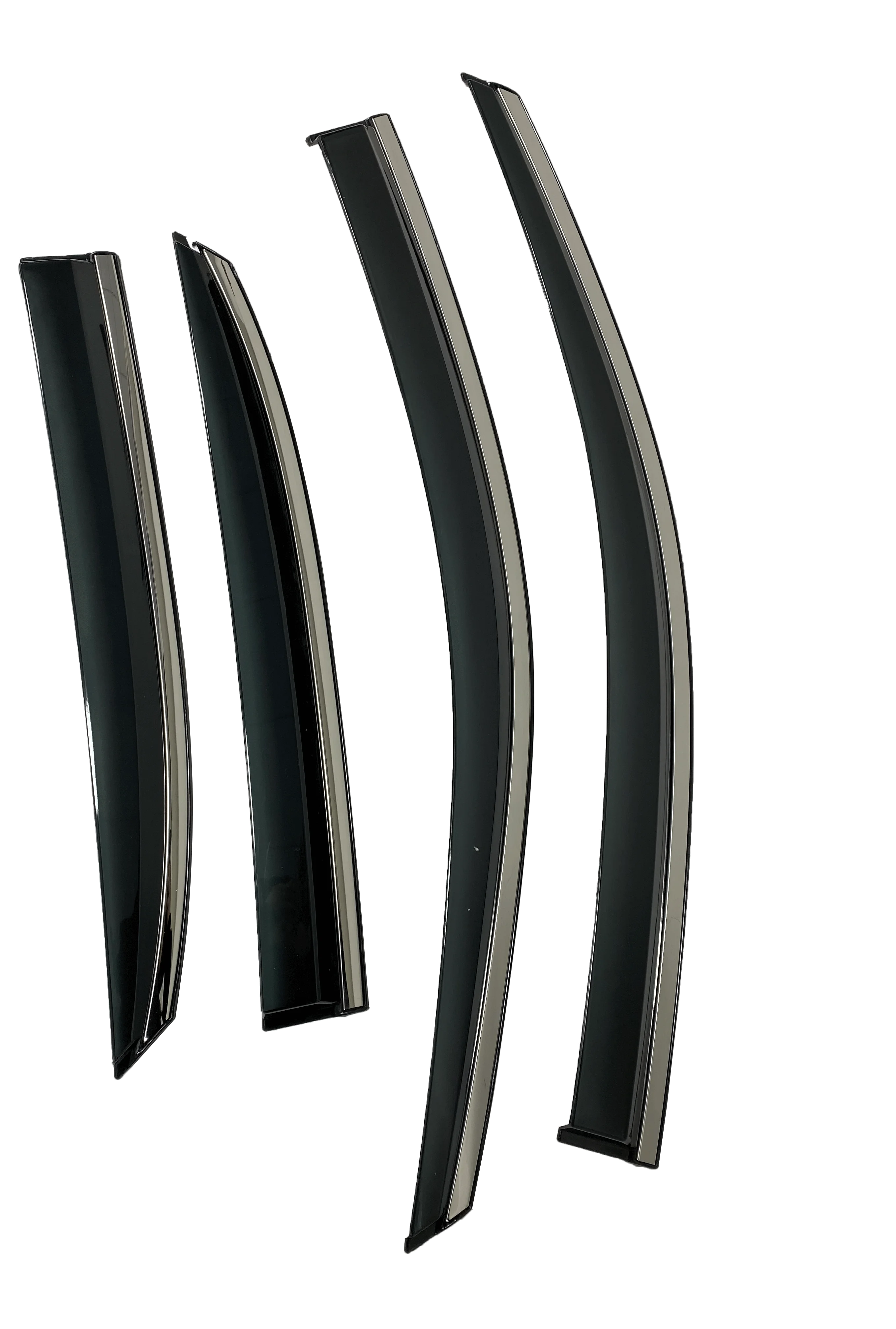 Chrome Trim Window Vent Visor For Lexus RX350 2010-2015 - 4 Piece Set Rain Guard Deflector