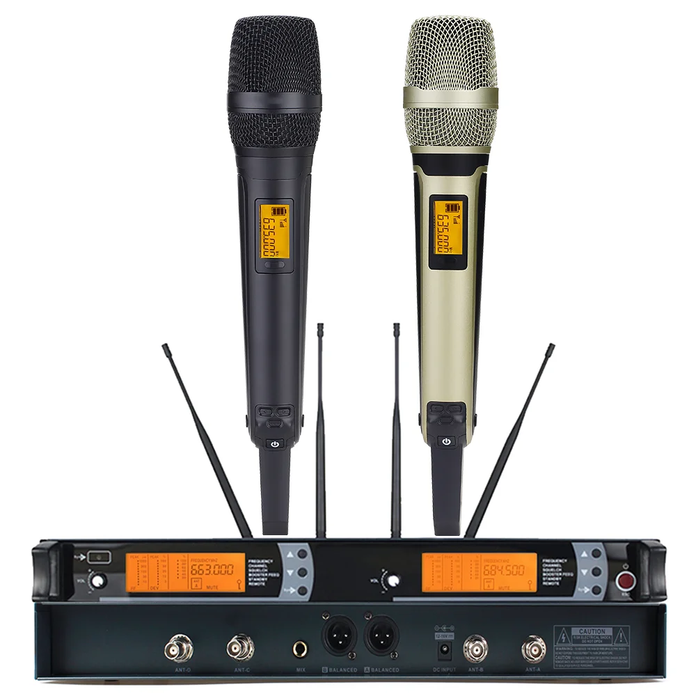 高品質 ワイヤレスマイクシステム プロフェッショナル UHF 4CH