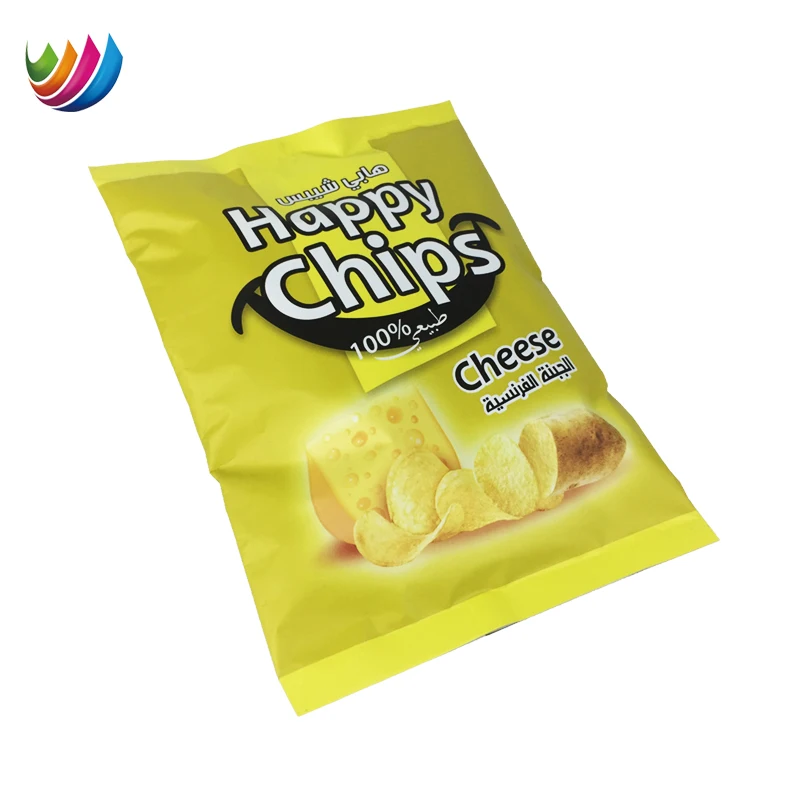 Custom Print MOPP CPP Mylar Flat Pouch Plastic Foil Plantain Potato Chips Packaging Bag