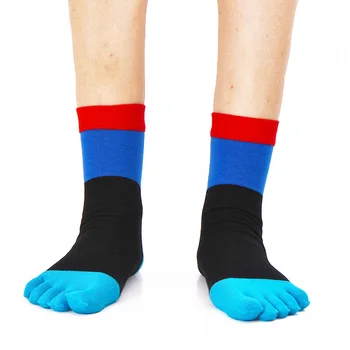 Hot sell factory price custom design man five toe socks