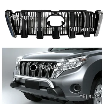 YBJ car accessories Half Chrome black grille For Land Cruiser PRADO LC150 FJ150 2014-2017 radiator bumper grills OEM 53101-60B80