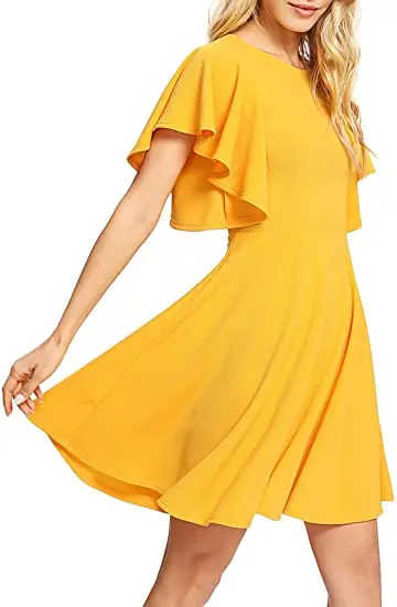 Vestidos Acampanados Elásticos Para Mujer,Vestido Elegante Para Fiesta De  Cóctel,Patinaje Y Oficina - Buy Oficina Vestido De Fiesta,Marrón Vestido De  Cóctel,Matrimonio Vestido De Fiesta Product on Alibaba.com