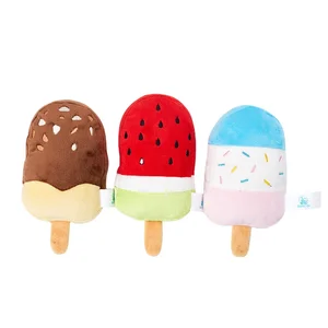 3D Animated Food Shaped Ice Cream Pillow Cute Plush Ice Cream Stuffed Toy