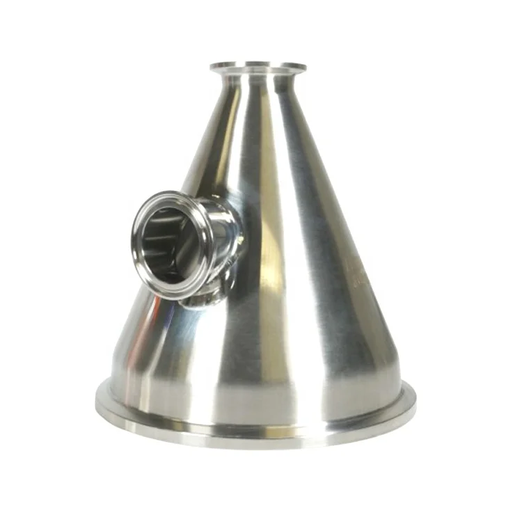 Sanitary Stainless Steel Conical Triclamp Hopper Funnel With Ferrule End