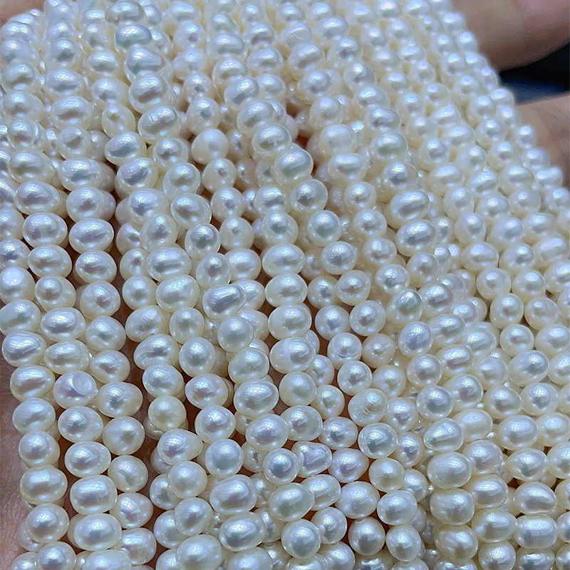 Zhuji China Natural Round 1A -6A White Pearl String Factory Price Freshwater Pearl String Women's