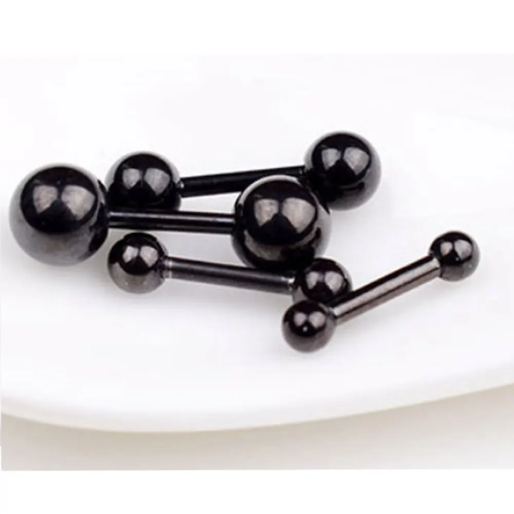 Surgical Steel Earring Stud Screwback Round Baby Mens Double Ball Earrings  Studs