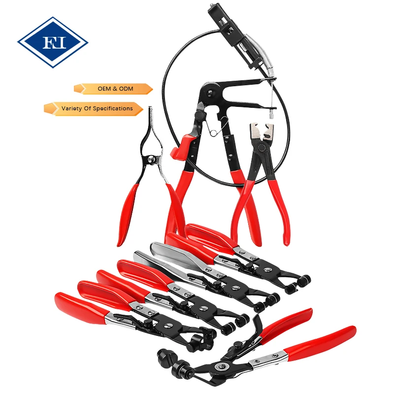 Pince De Serrage De Tuyau De Voiture, Outil De Retrait, Extracteur De Collier De Serrage Flexible Pour Automobile, Coude/pince De Tuyau Droit Pour Tuyau D'échappement De Voiture, Collier C