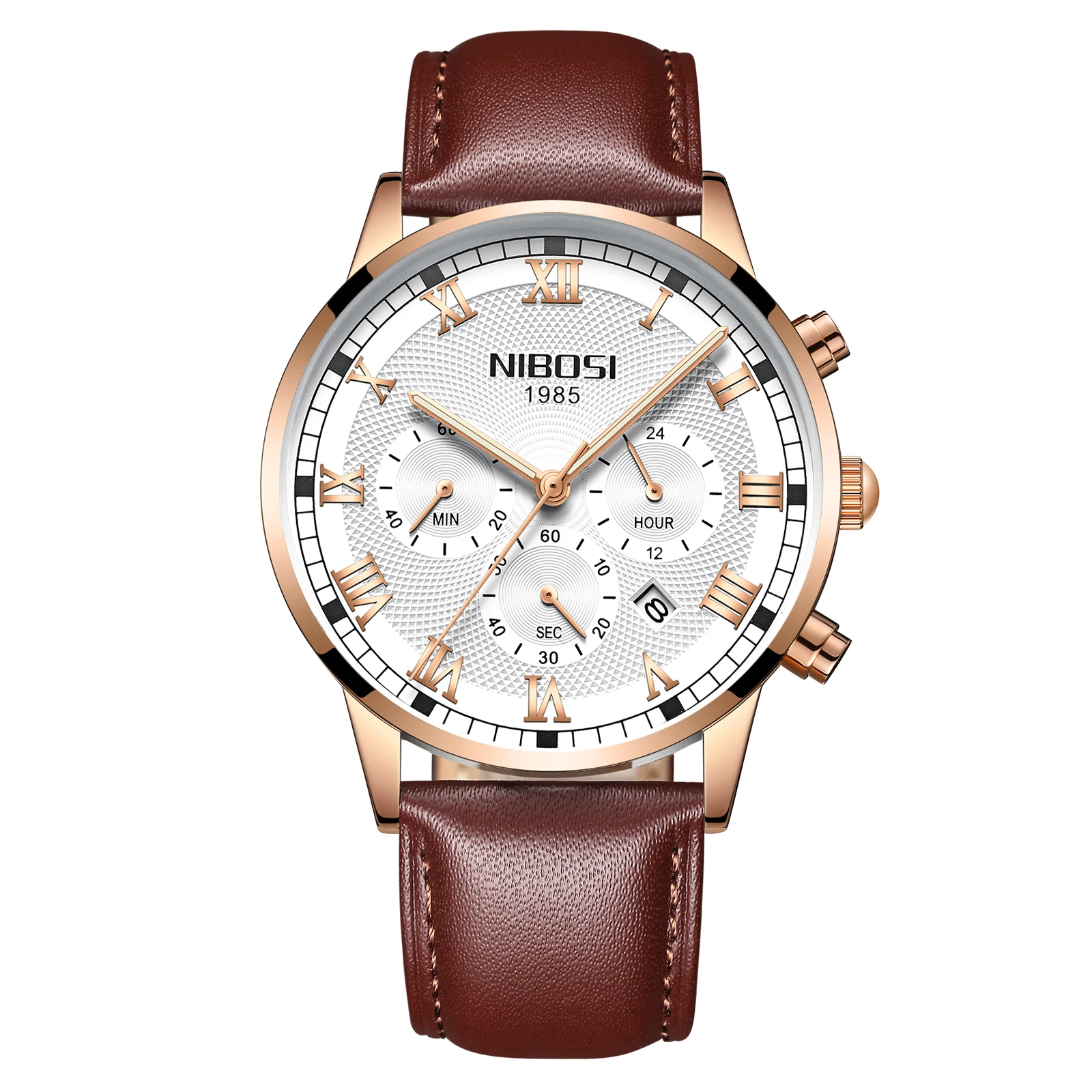 Waterproof Luxury Mens Business Chronograph Watch NIBOSI 2339