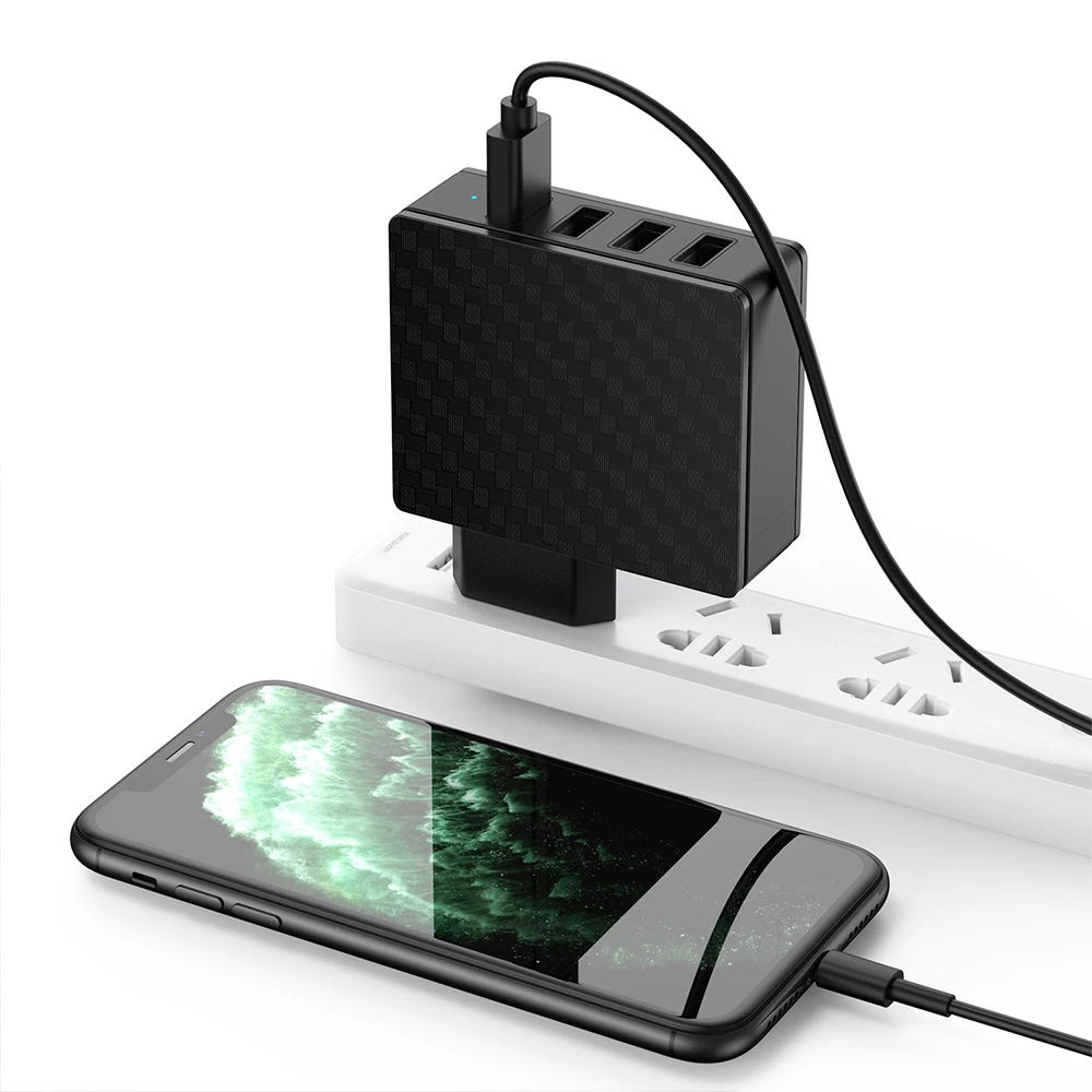 Стены вилки QC3.0 несколько стены адаптер 5 в 3.1A зарядки быстрой зарядки ЕС США Plug