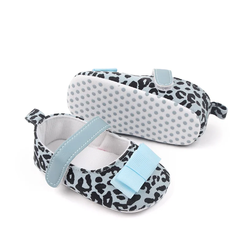 Spring Summer and Fall Fashion Leopard Print Bow Princess Shoes for Baby Girls Toddler Shoes details