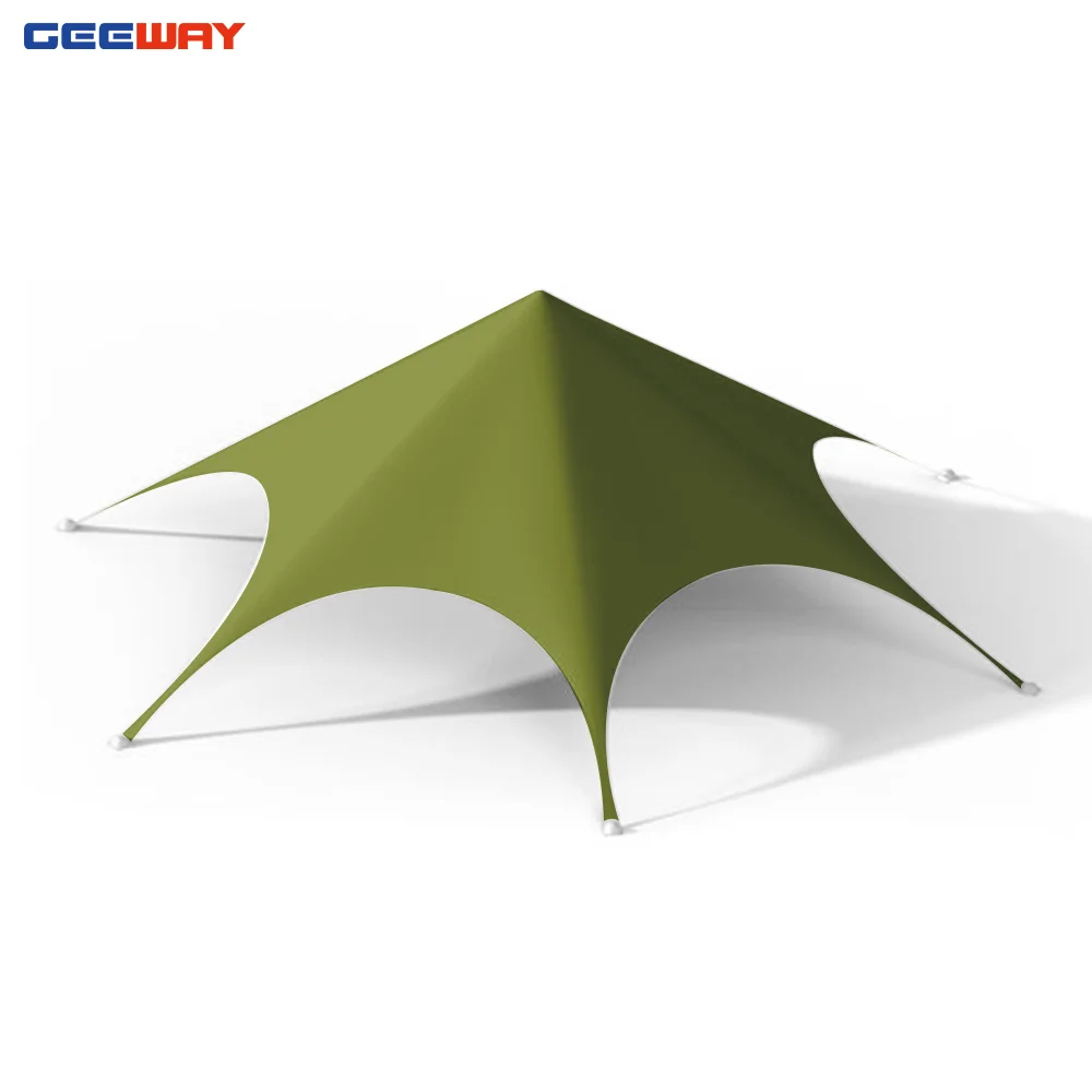 Custom Thermal Transfer Digital All Print Single Pole Star Tent for Expedited Promotions Indoor/Outdoor Waterproof UV Protection
