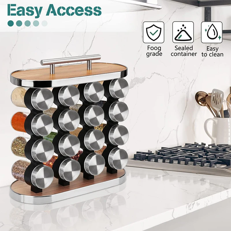 Alibaba.com: Metal Spice Stand Kitchen Rotating Spice Rack with Spoon ...