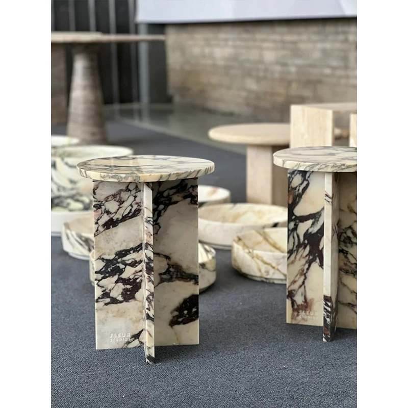 product customizable calacatta viola marble furniture natural marble coffee table for living room side table design-1