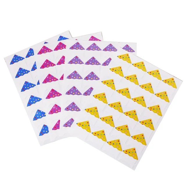 DIY  24 Pcs of Dot Style Corner Stickers Album Corner Stickers White Background Retro Corner Stickers Fixed Photo Frame Photo