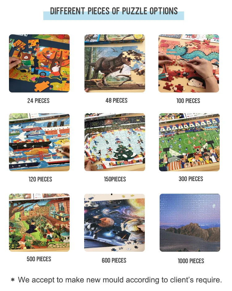 New Arrival Best Quality Customized Jigsaw Puzzles 500 Pieces Custom