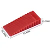 Small-sized bright red triangular door stop