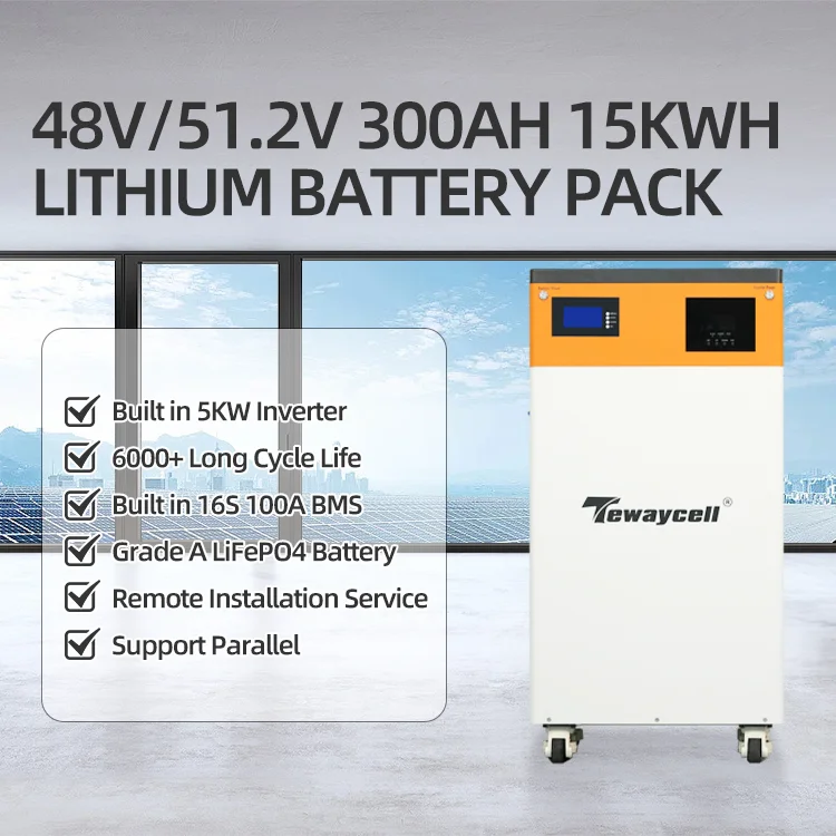 Tewaycell All in One Home ESS 51.2V 300Ah 600Ah 15kwh Lifepo4 Battery with 5kw/10kw Inverter for House Energy Storage System