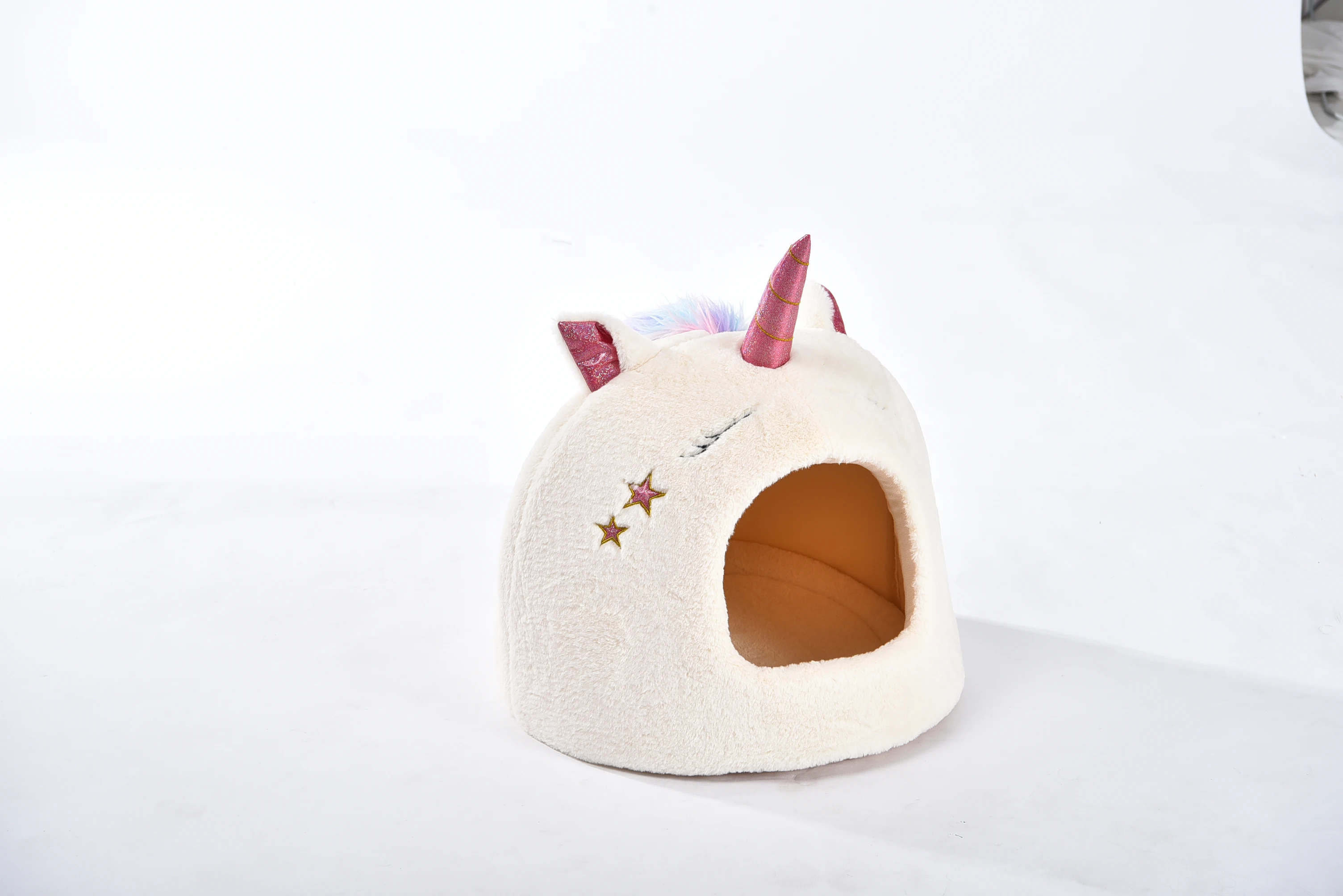 Summer Monsoon Pet Unicorn Shape Conmfort Beds Soft Dog Puppy House Cat Cave Bed