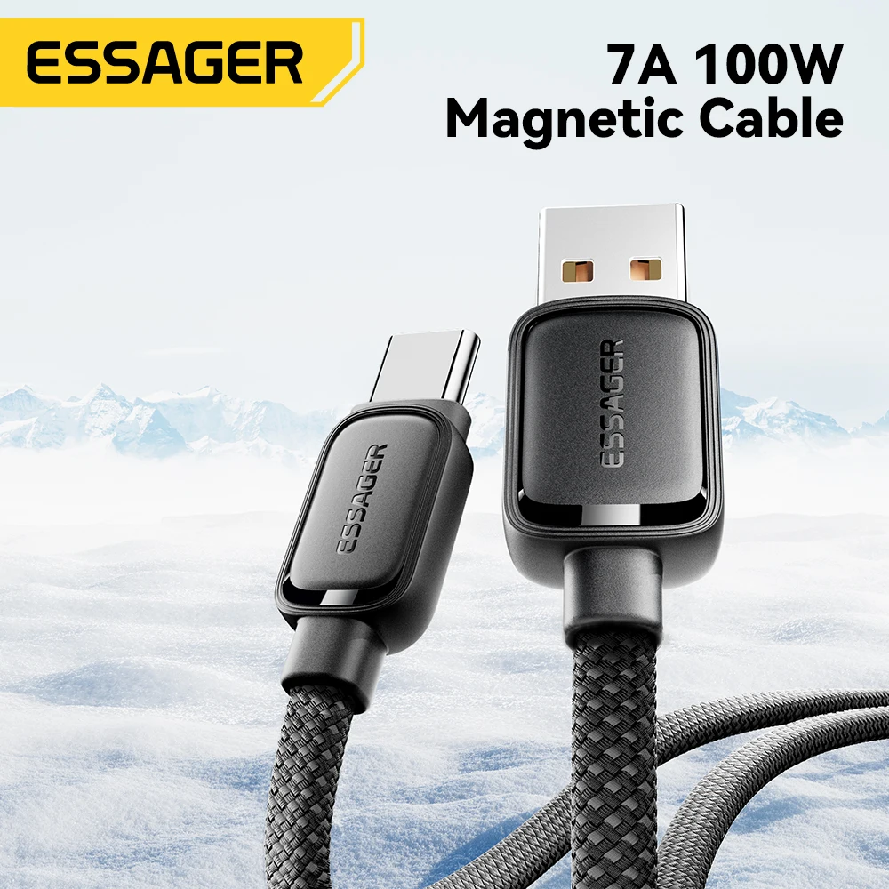 ESSAGER ES-X56 Series 100W Fast Charge Cable USB a to USB C Magnetic  Charging Cable