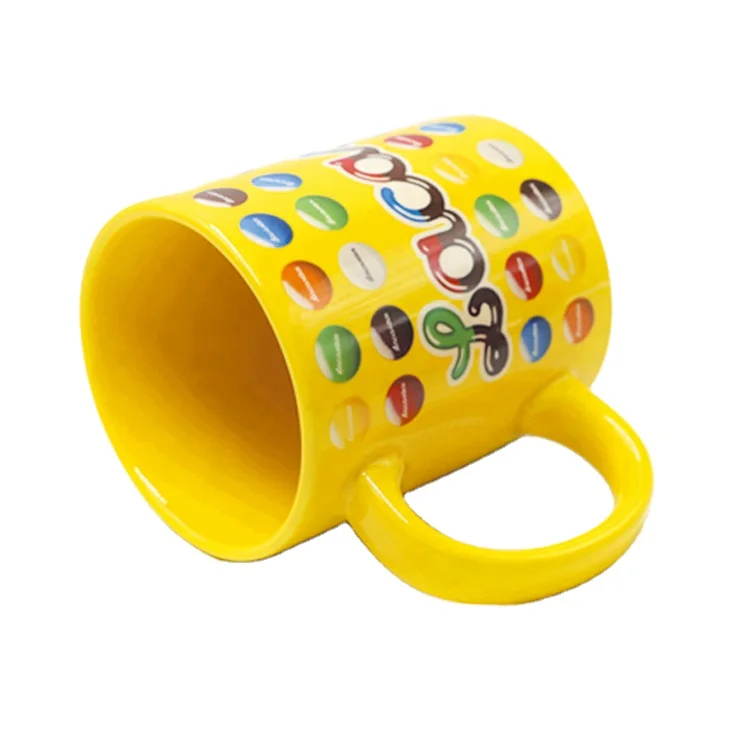 Fashion Design Customized Logo Glazed Colorful Stoneware Ceramic Coffee Mug for Promotional Gifts