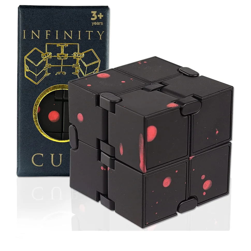 Metal Infinity Cube Fidget Toy Decompression Toys Fidget Stress Cube ...