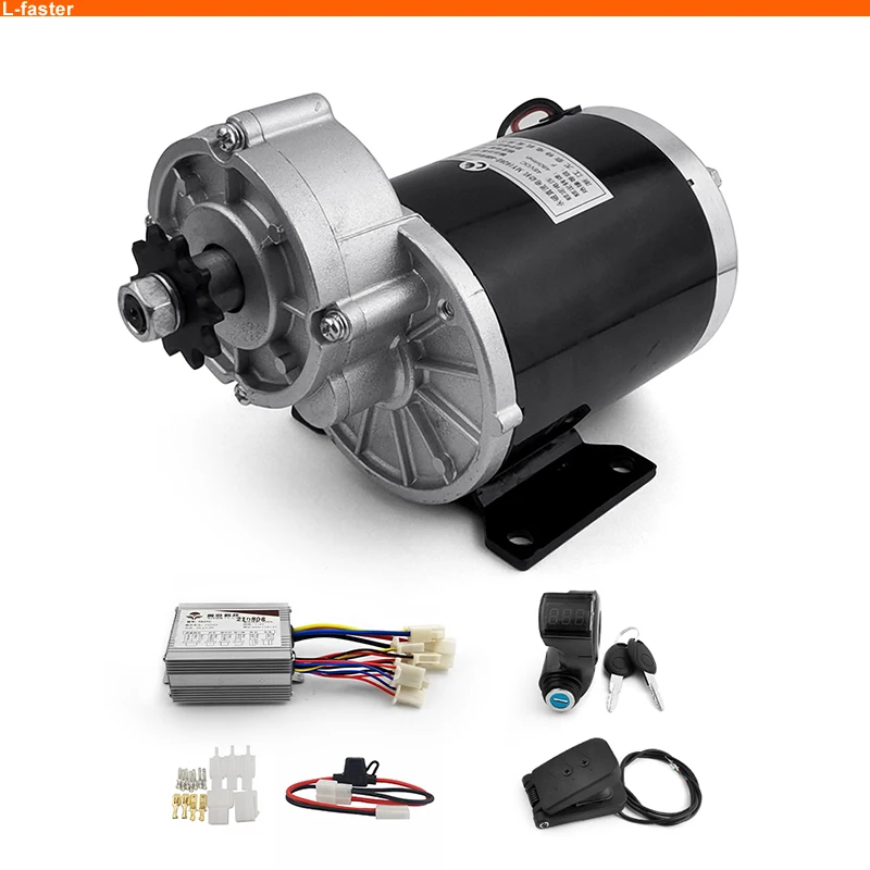 Diy 36v 48v 450w Electric Tricycle Brushed Gear Dc Motor Conversion Kit ...