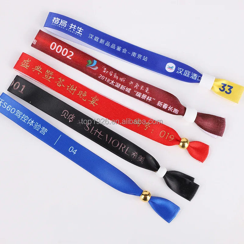 Custom Pantone Color Fabric Festival Event Wristband Clasp Buy Custom
