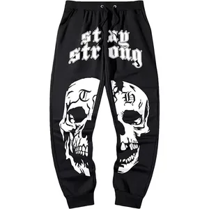 Men's Graphic Sweatpants Cartoon Print Drawstring Waist Athletic Running Gym Jogger Pants Polyester/Cotton Breathable