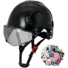 Black Hard Hat with Smoke Visor