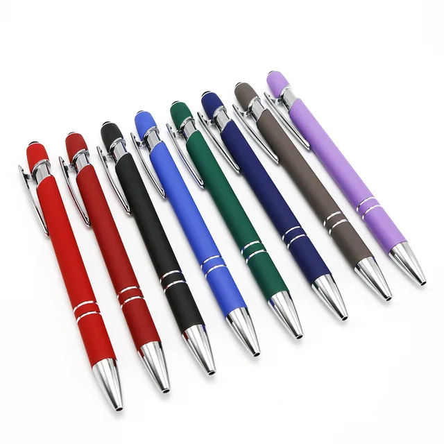 Jovesun Hot Sale Orange Aluminum Metal Stylus Ballpoint Pens Custom Logo Corporate Gifts Business Promotion Promotional Pens