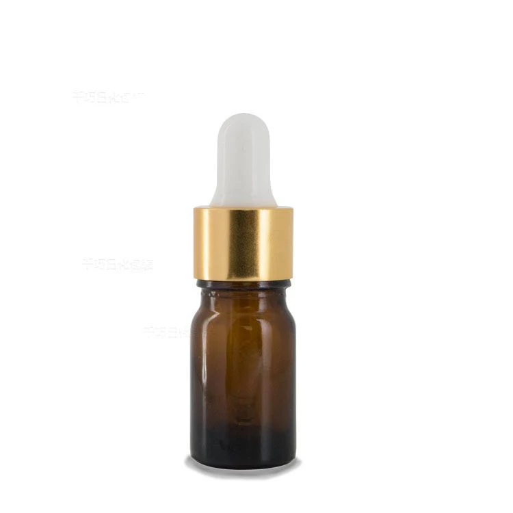 Botol minyak esensial kosong 30ml 10ml berkualitas tinggi botol penetes kaca bening amber dengan penggunaan kosmetik pipet