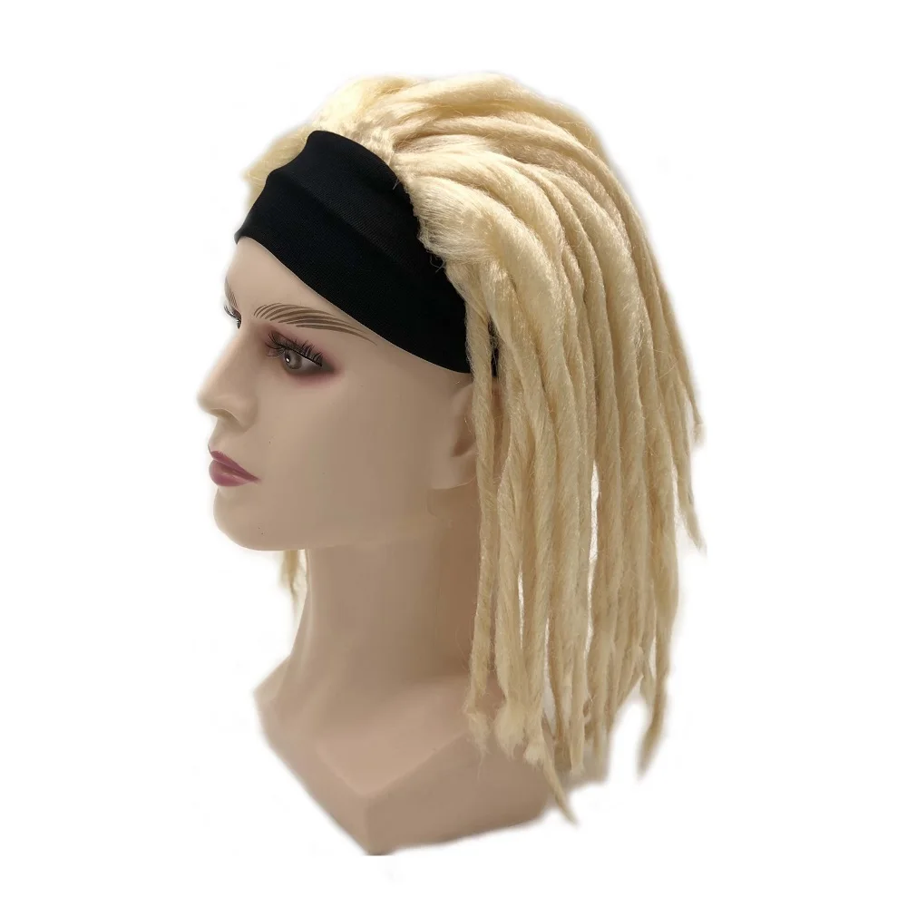 synthétique cheveux nfl ventilateur bandeau dreadlock perruque