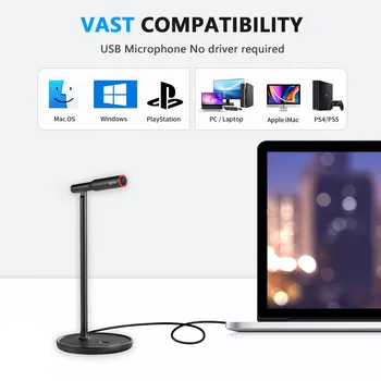 BOYA BY-CM1 Condenser Desktop USB Microphone Set for PC Window Mac Laptop YouTube Recording Podcast Conference Livestream detail image