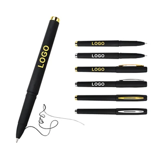 Novelty Office Business Signature Black Classes Gel Ink Pen With Custom Logo Print  Blue Black Ink Writing for Manufacture Gift