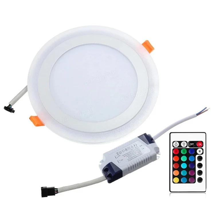2 Colors Panel RGB Home LED Ceiling Light Decoration Recessed Panel Light Rgb Rgbw Color Changing Indoor Dimmable Spotlight