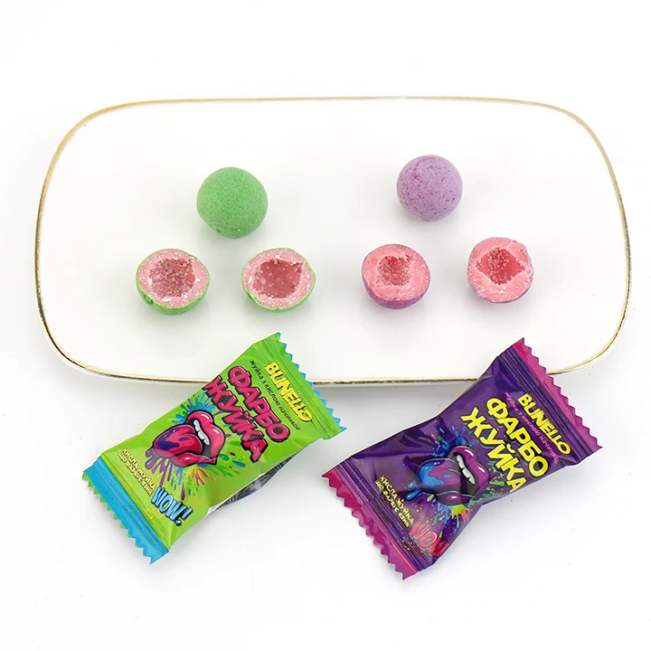 bubble gum with powder