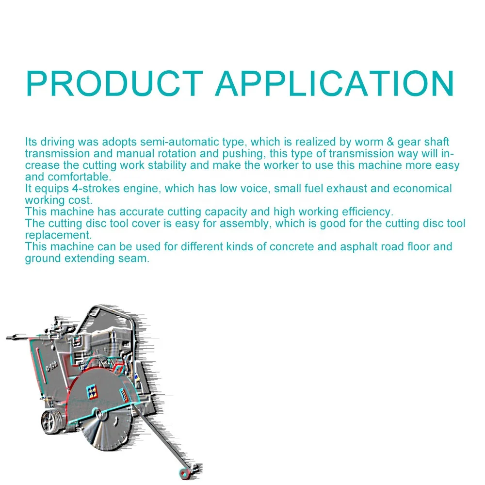Q520 высокопроизводительный бетонный резак для асфальта бетонной дорожки пильный станок режущий с ручным нажимом бордюрный