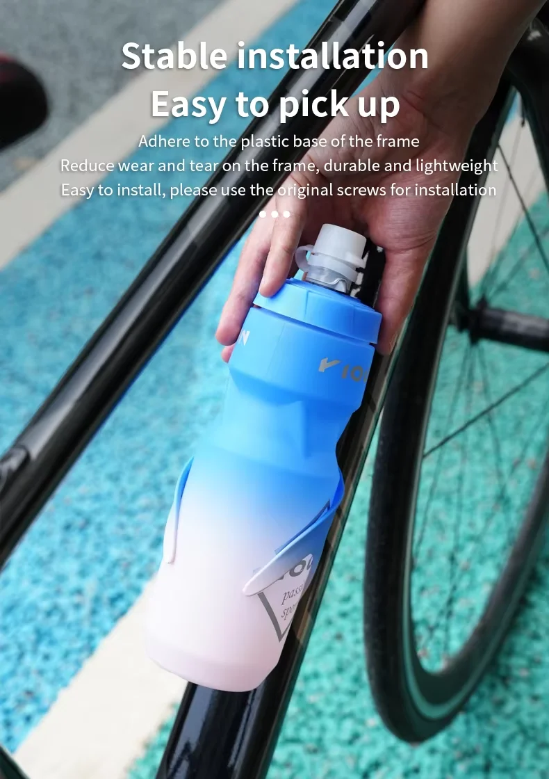 product customized lightweight high tenacity gradient color pc bicycle bottle holder for mountain  road bikes-3