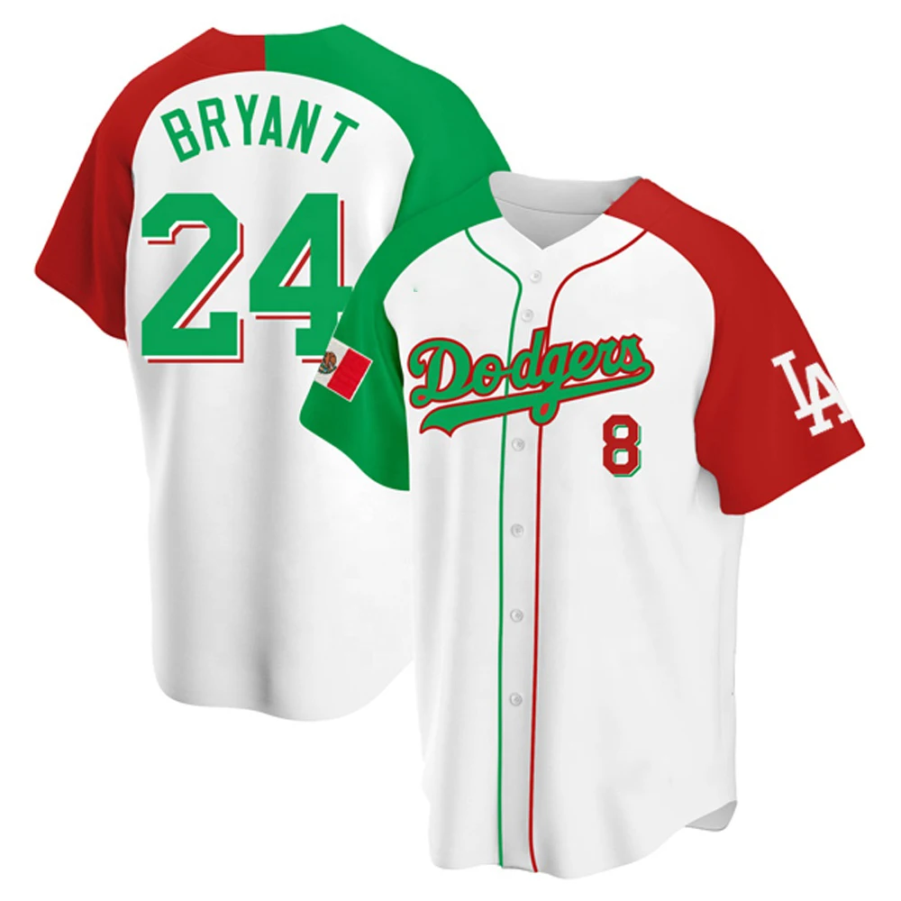 Wholesale 2021 Wholesale High Quality Los Angeles mexican-heritage night  white 24 Bryant 50 Betts 22 Kershaw 7 Urias jerseysjersey From m.