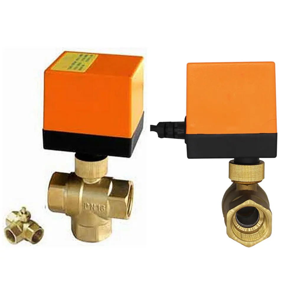 Ball Valve Brass Ball Valve Brass Electrical 2 Way 3 Wire Fan Coil for Industrial Household Water Control
