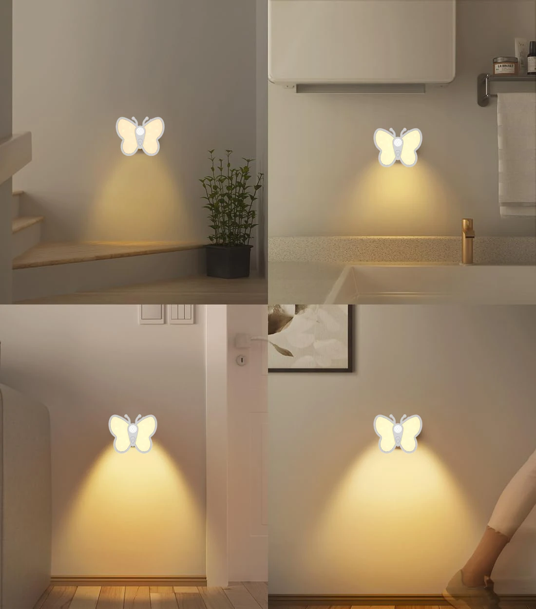 product led night lamp with motion sensor rechargeable usb night light 2 colors for room kitchen cabinet bedside table lamp-43