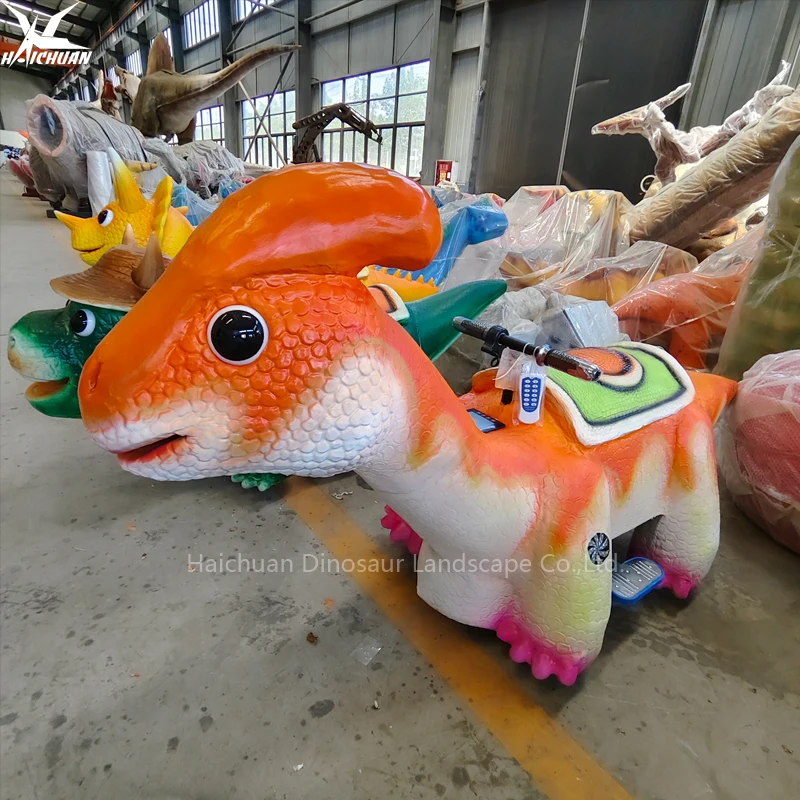 High-density Sponge Silicone Made Safe Electronic Dinosaurios Scooter for Children in Plazas Malls Sale